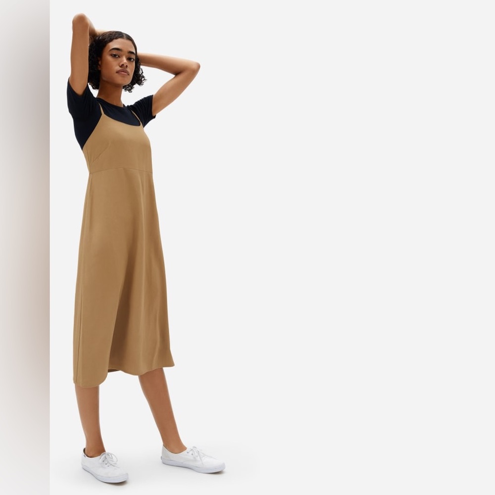 Everlane NWT The Japanese GoWeave Cross-Back Slip Dress Sz 00